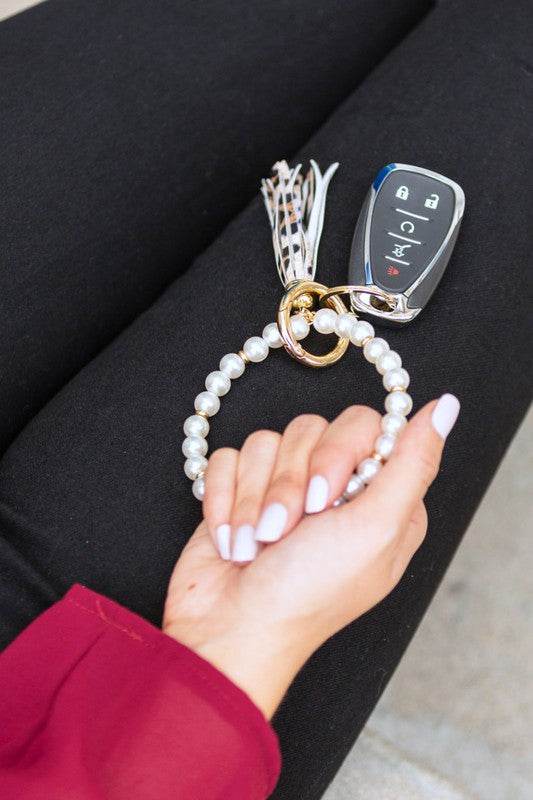 Classic Pearl Key Ring Bracelet - Shop Style & More | Fresh Looks, Everyday Deals & Free Shipping