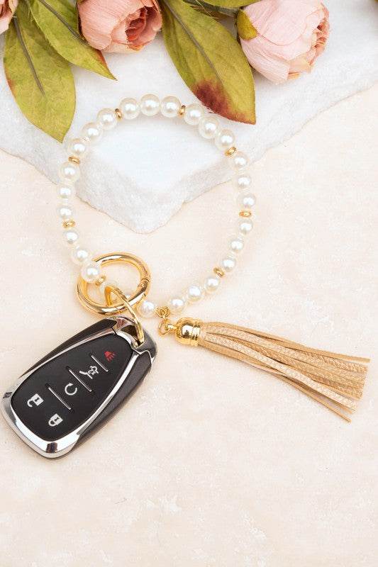 Classic Pearl Key Ring Bracelet - Shop Style & More | Fresh Looks, Everyday Deals & Free Shipping