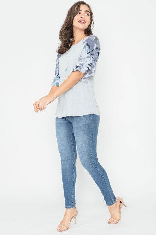 Tie Dye Ruffle Sleeve Tunic - Shop Style & More | Fresh Looks, Everyday Deals & Free Shipping