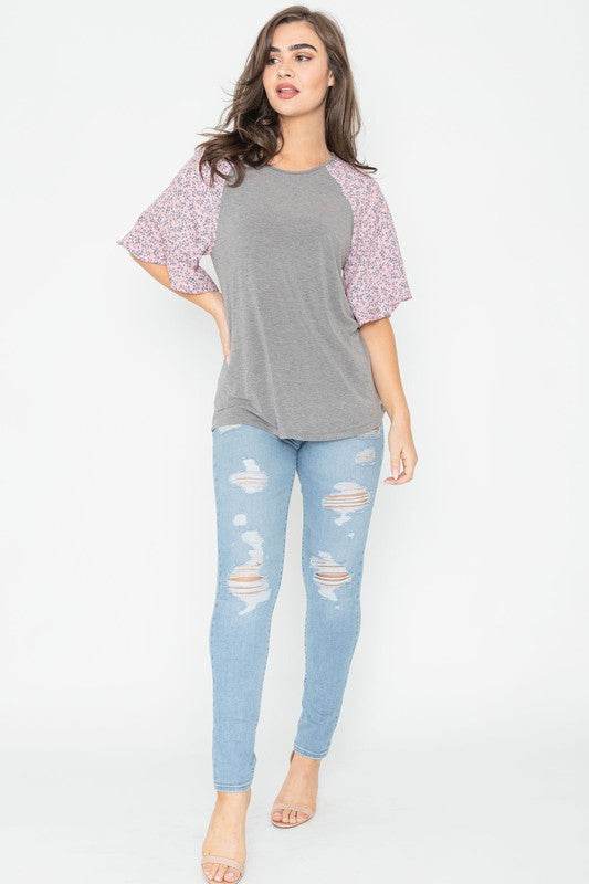 Floral Ruffle Sleeve Tunic - Shop Style & More | Fresh Looks, Everyday Deals & Free Shipping