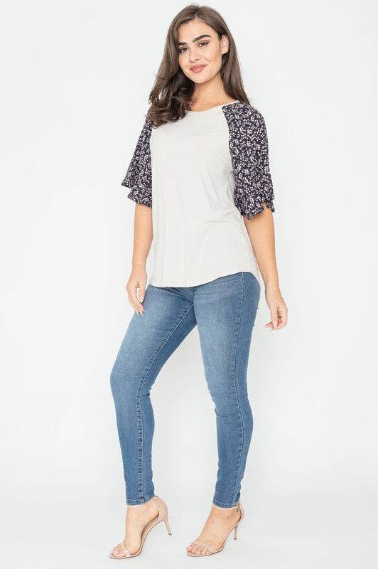 Floral Ruffle Sleeve Tunic - Shop Style & More | Fresh Looks, Everyday Deals & Free Shipping