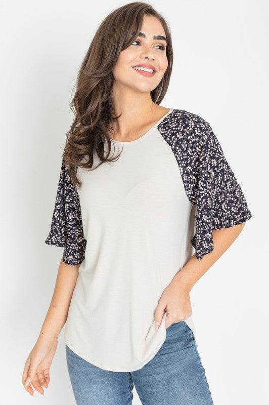 Floral Ruffle Sleeve Tunic - Shop Style & More | Fresh Looks, Everyday Deals & Free Shipping