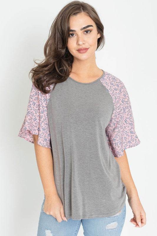 Floral Ruffle Sleeve Tunic - Shop Style & More | Fresh Looks, Everyday Deals & Free Shipping
