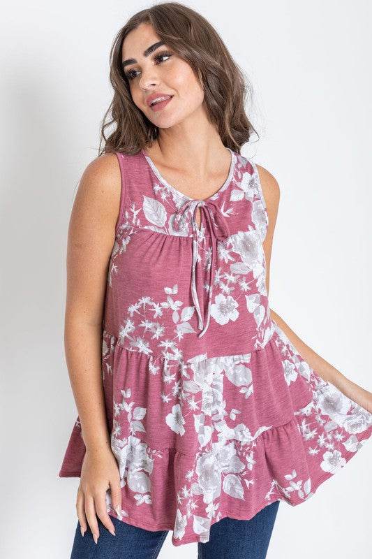 Sleeveless Floral Tiered Tunic - Shop Style & More | Fresh Looks, Everyday Deals & Free Shipping