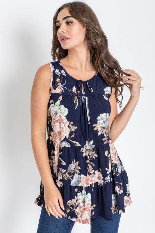 Sleeveless Floral Tiered Tunic - Shop Style & More | Fresh Looks, Everyday Deals & Free Shipping