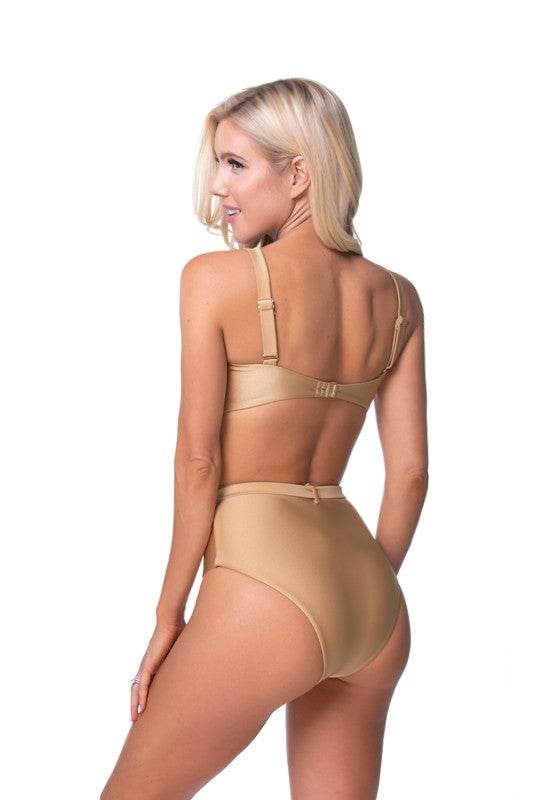 GOLD HIGH WAIST BIKINI SET - Shop Style & More | Fresh Looks, Everyday Deals & Free Shipping