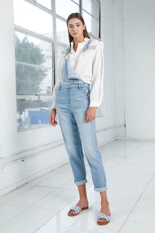 Pocket Detail Denim Overall Jumpsuit - Shop Style & More | Fresh Looks, Everyday Deals & Free Shipping