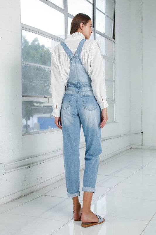 Pocket Detail Denim Overall Jumpsuit - Shop Style & More | Fresh Looks, Everyday Deals & Free Shipping