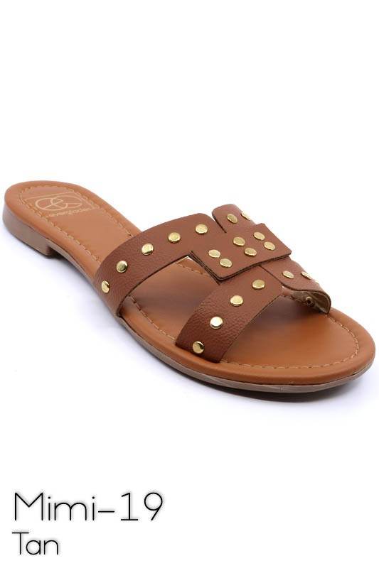 Slide sandal with rivet studs - Shop Style & More | Fresh Looks, Everyday Deals & Free Shipping