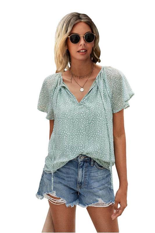 Front Tie Top V-Neck - Shop Style & More | Fresh Looks, Everyday Deals & Free Shipping