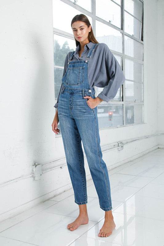 Pocket Detail Denim Overall Jumpsuit - Shop Style & More | Fresh Looks, Everyday Deals & Free Shipping