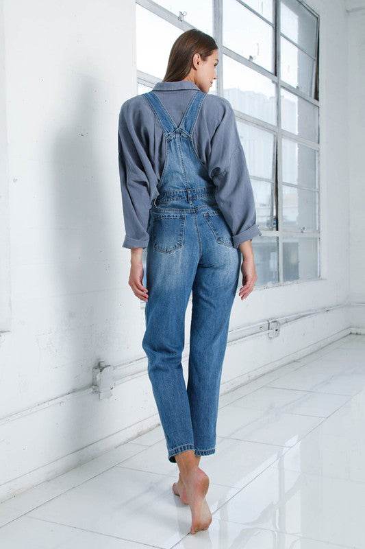 Pocket Detail Denim Overall Jumpsuit - Shop Style & More | Fresh Looks, Everyday Deals & Free Shipping