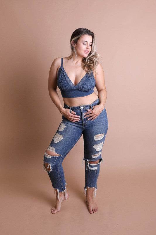 Plus Size Waistband Loop Lace Brami - Shop Style & More | Fresh Looks, Everyday Deals & Free Shipping