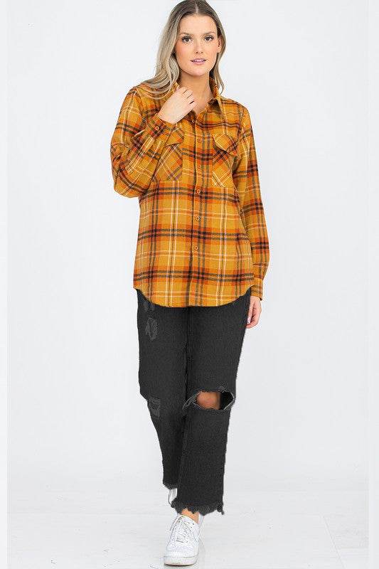 Regular Fit Checker Plaid Flannel Long Sleeve - Shop Style & More | Fresh Looks, Everyday Deals & Free Shipping