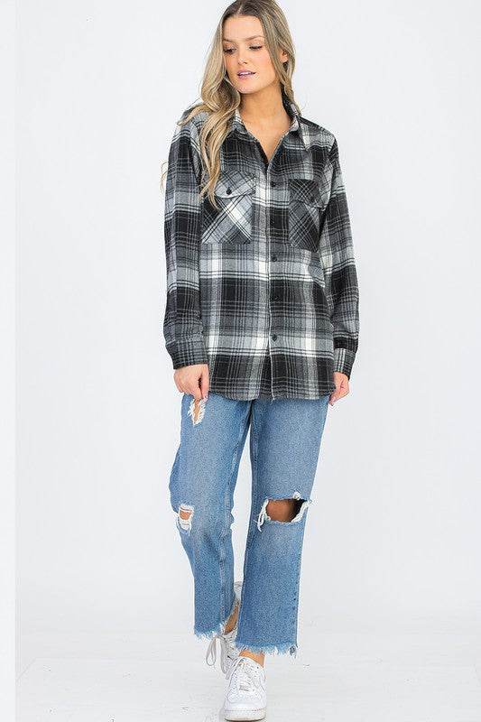 Regular Fit Checker Plaid Flannel Long Sleeve - Shop Style & More | Fresh Looks, Everyday Deals & Free Shipping