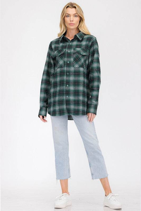 Regular Fit Checker Plaid Flannel Long Sleeve - Shop Style & More | Fresh Looks, Everyday Deals & Free Shipping