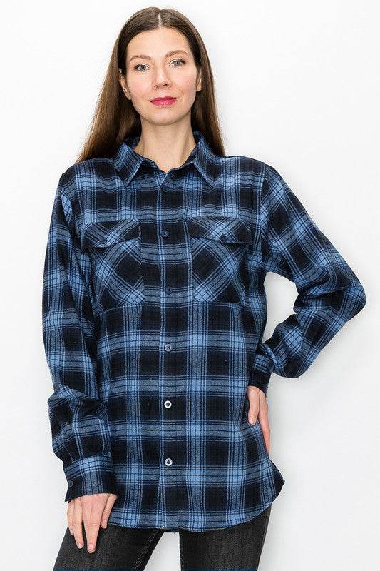 Regular Fit Checker Plaid Flannel Long Sleeve - Shop Style & More | Fresh Looks, Everyday Deals & Free Shipping