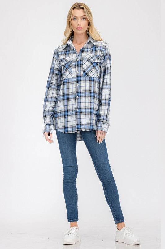 Regular Fit Checker Plaid Flannel Long Sleeve - Shop Style & More | Fresh Looks, Everyday Deals & Free Shipping