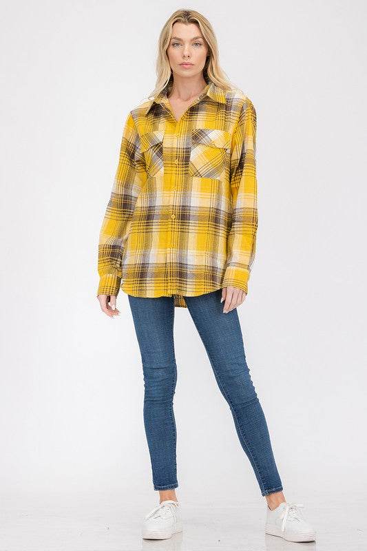 Regular Fit Checker Plaid Flannel Long Sleeve - Shop Style & More | Fresh Looks, Everyday Deals & Free Shipping