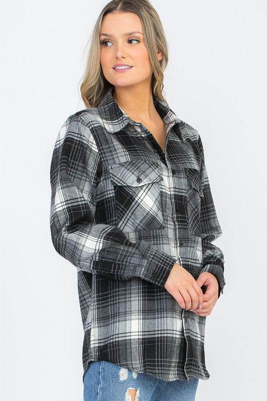 Regular Fit Checker Plaid Flannel Long Sleeve - Shop Style & More | Fresh Looks, Everyday Deals & Free Shipping