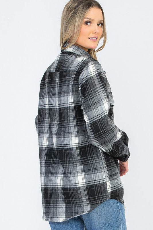 Regular Fit Checker Plaid Flannel Long Sleeve - Shop Style & More | Fresh Looks, Everyday Deals & Free Shipping