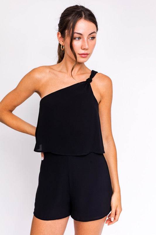 One Shoulder Woven Romper - Shop Style & More | Fresh Looks, Everyday Deals & Free Shipping