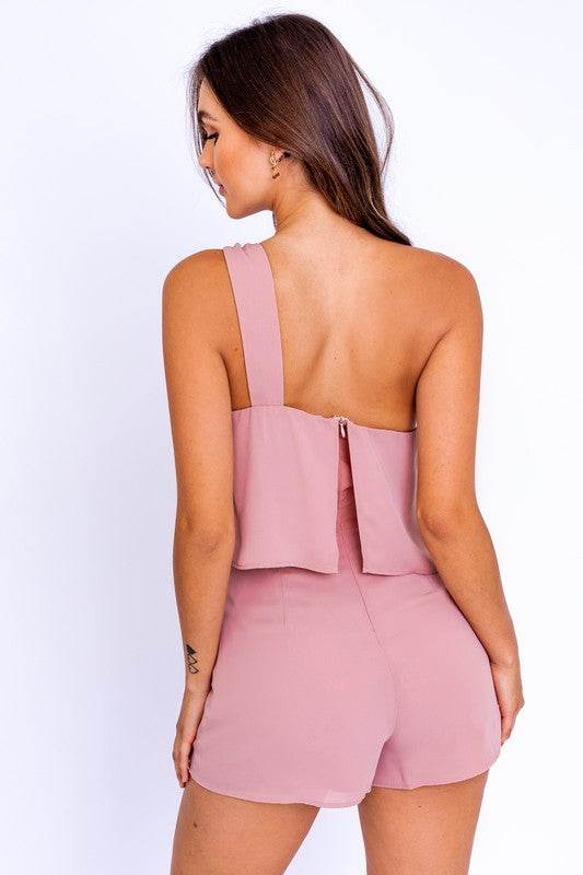 One Shoulder Woven Romper - Shop Style & More | Fresh Looks, Everyday Deals & Free Shipping