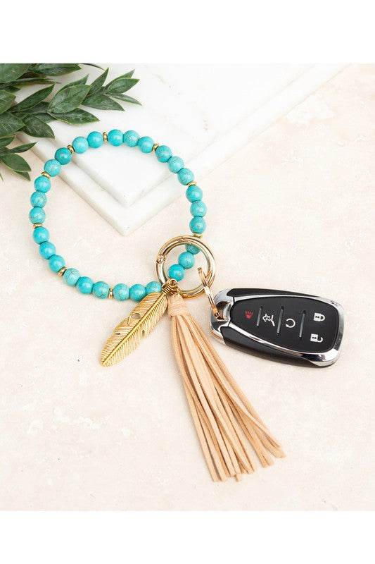 Boho Stone Key Ring Bracelet - Shop Style & More | Fresh Looks, Everyday Deals & Free Shipping