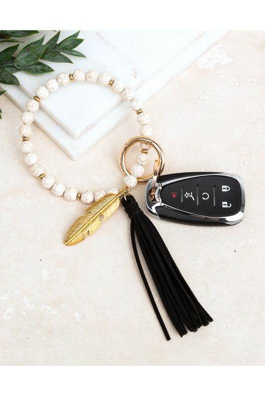 Boho Stone Key Ring Bracelet - Shop Style & More | Fresh Looks, Everyday Deals & Free Shipping
