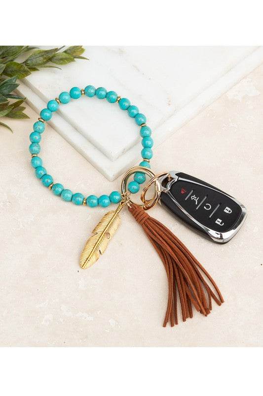 Boho Stone Key Ring Bracelet - Shop Style & More | Fresh Looks, Everyday Deals & Free Shipping