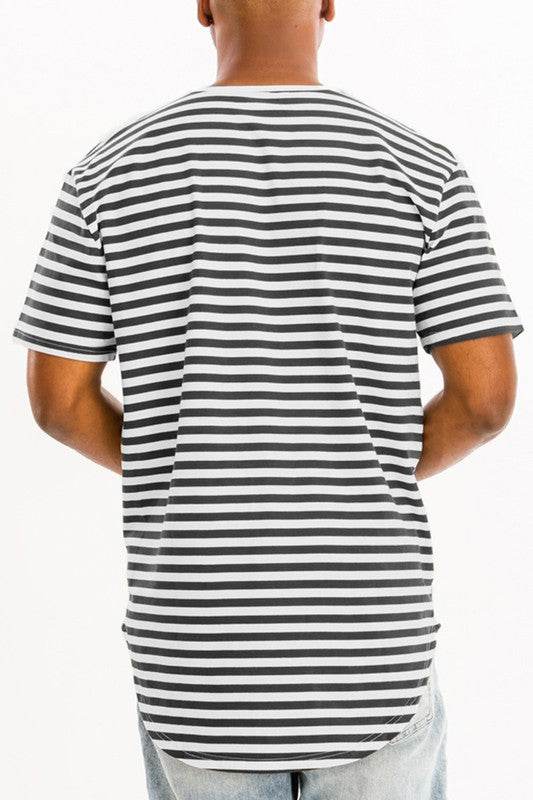 STRIPED ELONGATED TSHIRT - Shop Style & More | Fresh Looks, Everyday Deals & Free Shipping
