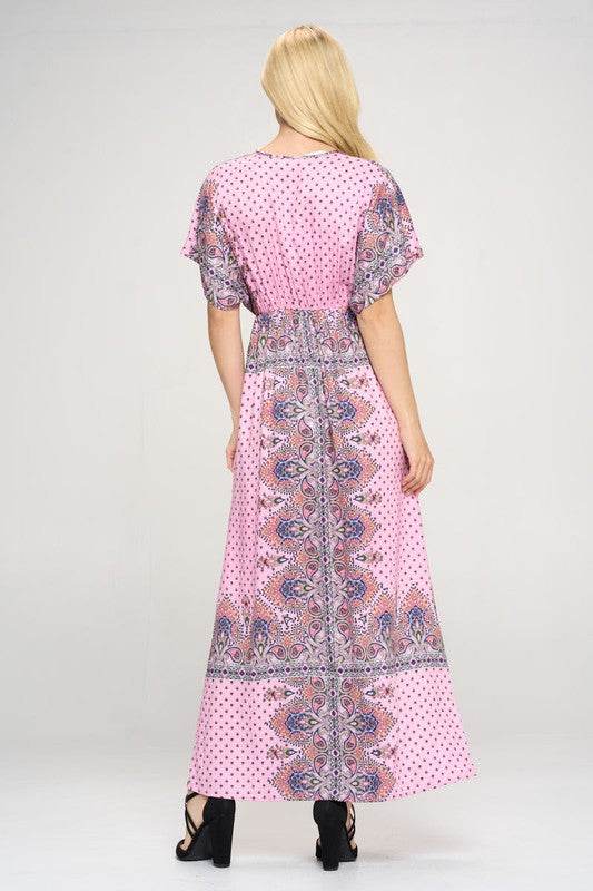 Surplice Maxi Dress with Side Slit - Shop Style & More | Fresh Looks, Everyday Deals & Free Shipping