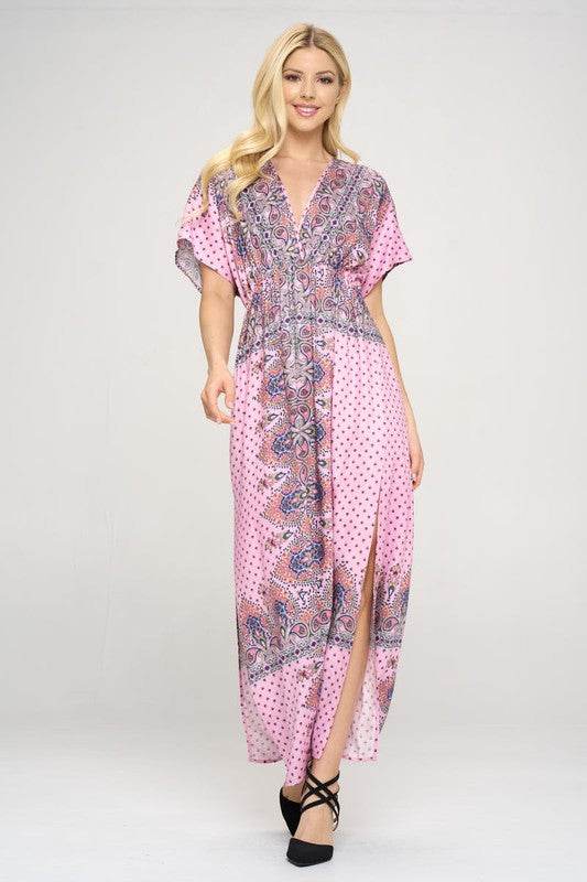 Surplice Maxi Dress with Side Slit - Shop Style & More | Fresh Looks, Everyday Deals & Free Shipping