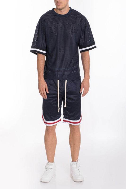MESH SLEEVE TAPE ATHLETIC TSHIRT - Shop Style & More | Fresh Looks, Everyday Deals & Free Shipping