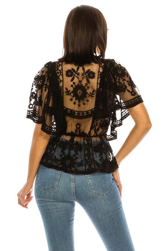 Lace Black tOP - Shop Style & More | Fresh Looks, Everyday Deals & Free Shipping
