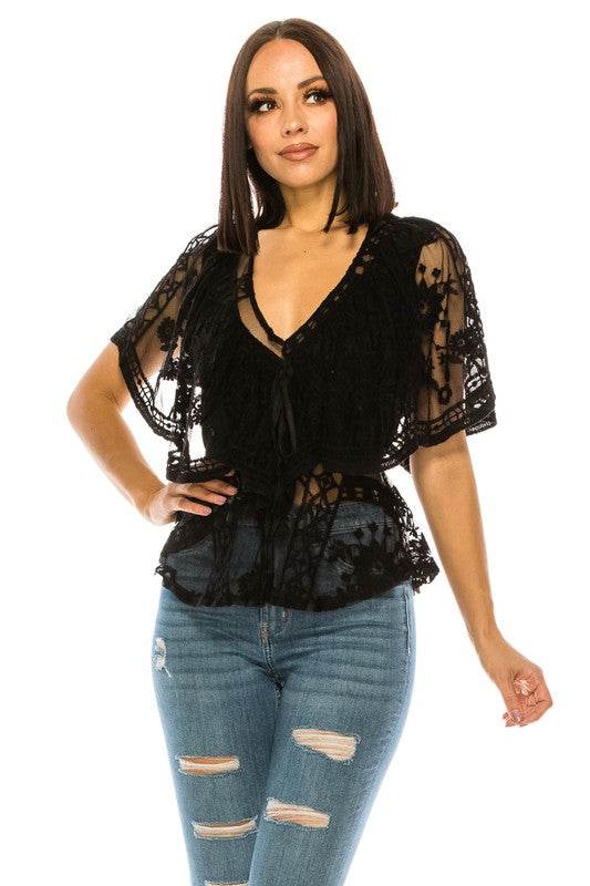 Lace Black tOP - Shop Style & More | Fresh Looks, Everyday Deals & Free Shipping