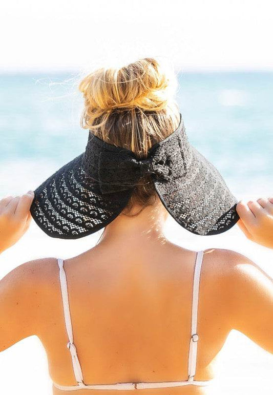 Roll Up Lace Beach Bow Sun Visor Foldable Travel - Shop Style & More | Fresh Looks, Everyday Deals & Free Shipping