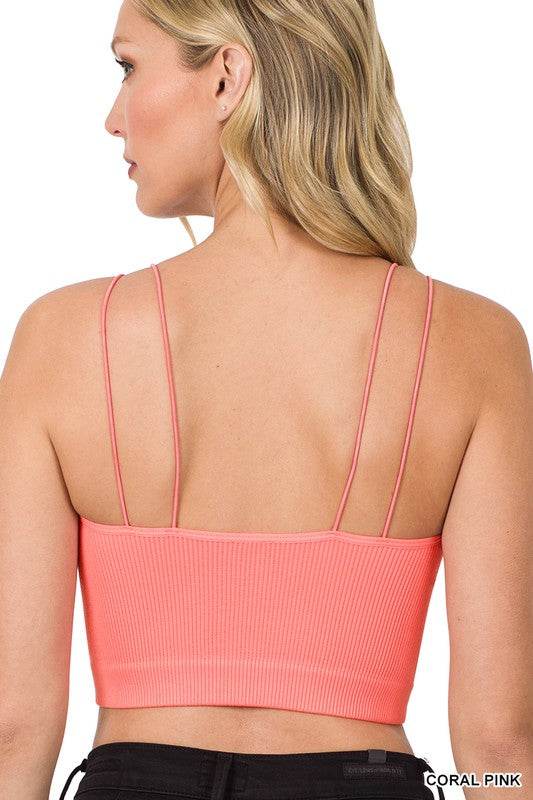 Ribbed Seamless Double Strap Brami - Shop Style & More | Fresh Looks, Everyday Deals & Free Shipping