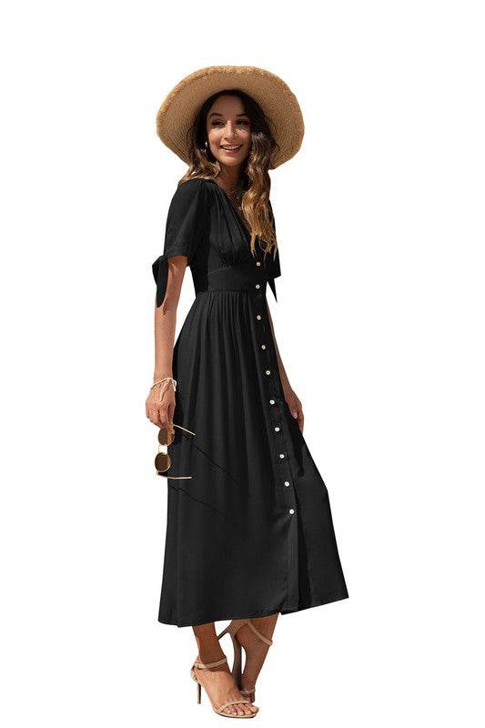 Maxi Dress with buttons on the front - Shop Style & More | Fresh Looks, Everyday Deals & Free Shipping