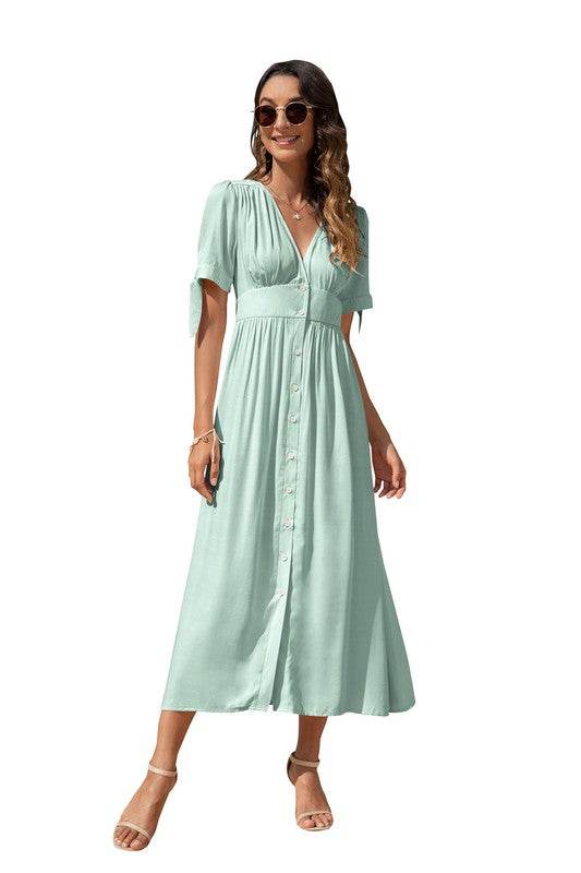 Maxi Dress with buttons on the front - Shop Style & More | Fresh Looks, Everyday Deals & Free Shipping