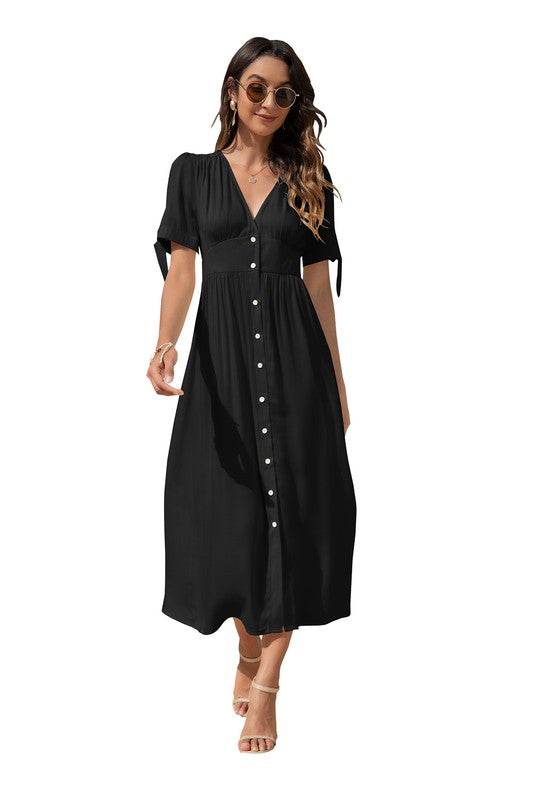 Maxi Dress with buttons on the front - Shop Style & More | Fresh Looks, Everyday Deals & Free Shipping
