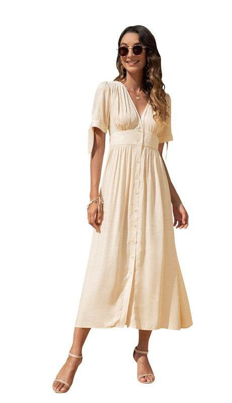 Maxi Dress with buttons on the front - Shop Style & More | Fresh Looks, Everyday Deals & Free Shipping