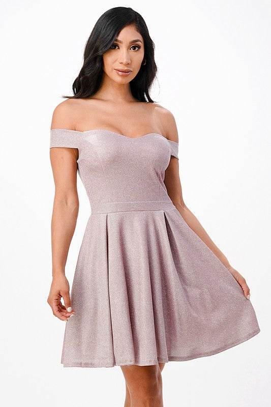 Off the shoulder skater dress jaquard - Shop Style & More | Fresh Looks, Everyday Deals & Free Shipping
