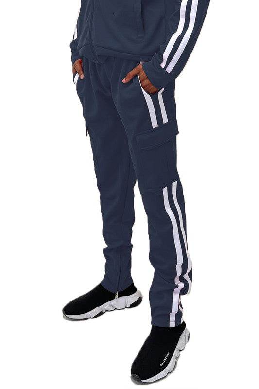 Two Stripe Cargo Pouch Track Pants - Shop Style & More | Fresh Looks, Everyday Deals & Free Shipping