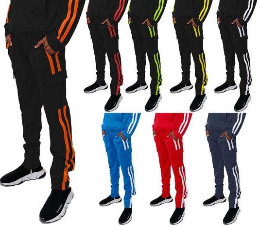 Two Stripe Cargo Pouch Track Pants - Shop Style & More | Fresh Looks, Everyday Deals & Free Shipping