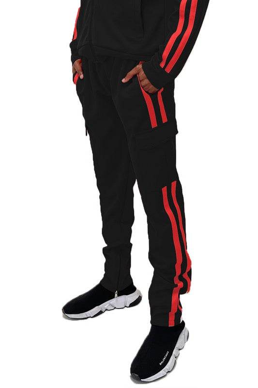 Two Stripe Cargo Pouch Track Pants - Shop Style & More | Fresh Looks, Everyday Deals & Free Shipping
