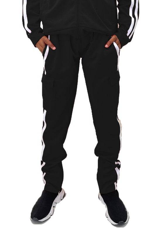 Two Stripe Cargo Pouch Track Pants - Shop Style & More | Fresh Looks, Everyday Deals & Free Shipping