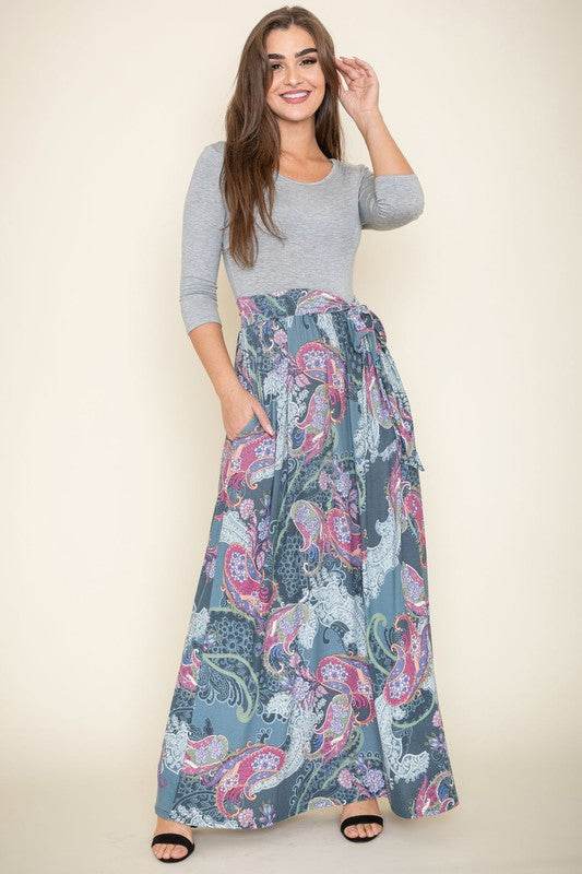 Sash Maxi Dress With Pockets - Shop Style & More | Fresh Looks, Everyday Deals & Free Shipping