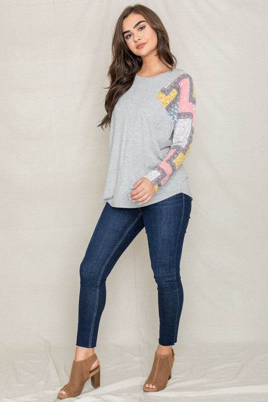 Long Sleeve Patchwork Tunic - Shop Style & More | Fresh Looks, Everyday Deals & Free Shipping