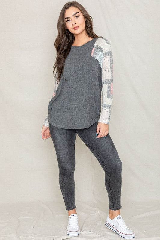 Long Sleeve Patchwork Tunic - Shop Style & More | Fresh Looks, Everyday Deals & Free Shipping